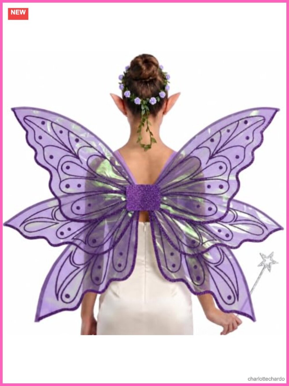 Fairy Wings Organza Butterfly Costume Set for Women